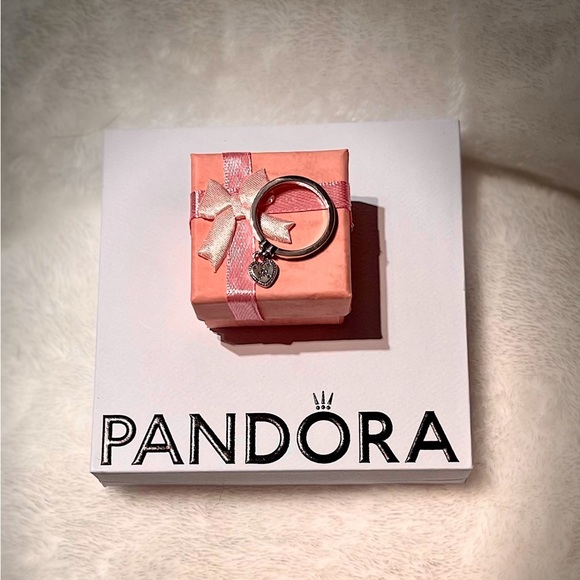 Pandora ALE Heart Padlock Ring Size 8 - Picture 5 of 7